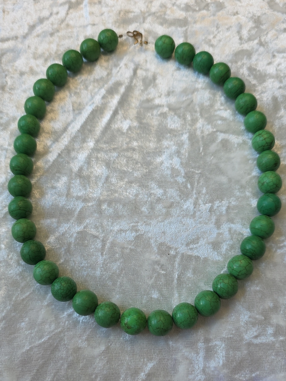 Vintage Green Beaded Boho Chic Bold Statement Necklace